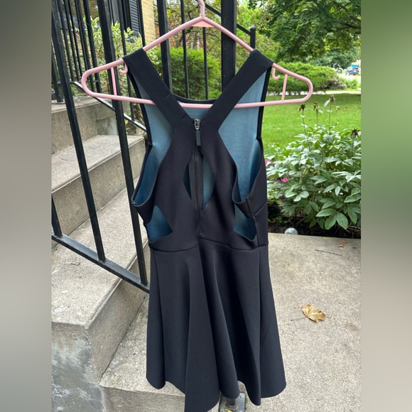 Silence and Noise from UO black mini dress with inner blue metallic. - Picture 2 of 2